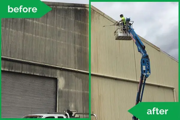 commercial pressure washing in Ottawa-before and after results