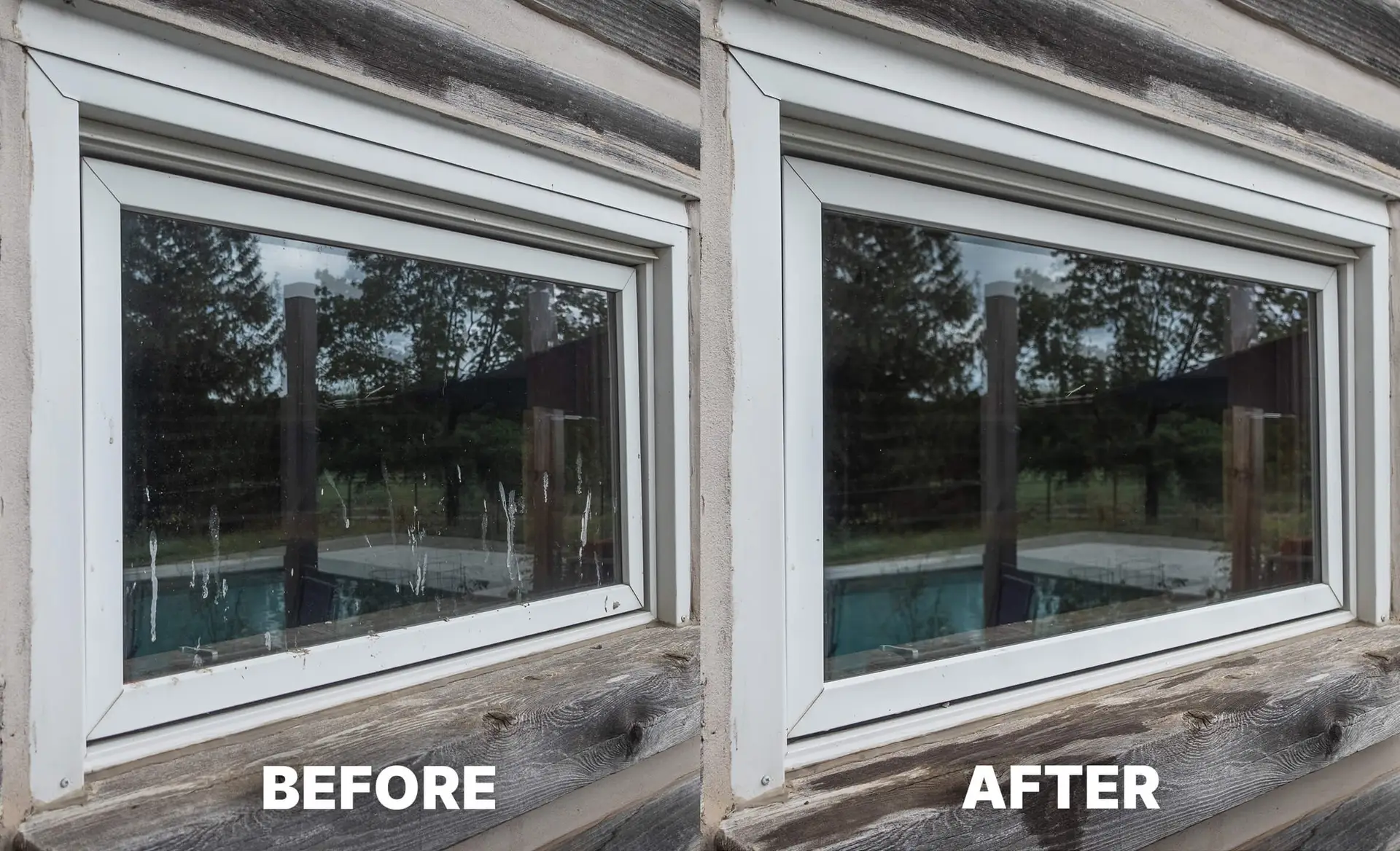 Technician cleaning windows in ottawa ON